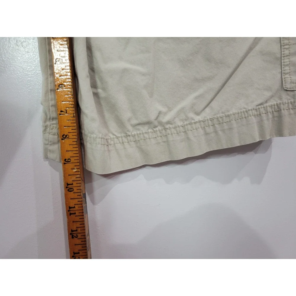 Columbia‎ Mens Tan Khaki Cotton Canvas Cargo Shorts Sz 34 Outdoor Hiking Utility